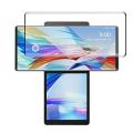 Tempered Glass For LG Wing 5G Curved Glass Full Coverage Side Glue Screen Protector - BLACK. 