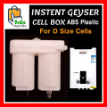 Instant Water Geyser Battery Box Cell Box For D Size Cells Replacement-Universal White. 