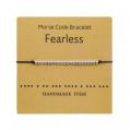 Uni Fashion Adjustable Morse Code Bracelets Friendship Jewelry Decoration. 