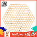 Bamboo Steaming Mat Washable Hexagonal Meal Mat Coaster Sushi Plate. 