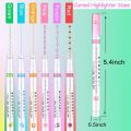 Curve Highlighter , Flownwing Flair Pens with Different Curve Shape Fine Tips, Colored Curve Pens Craft Pens for Scrapbook (Random Design). 