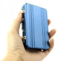 Metal Metal card holder Stylish Suitcase-style Bank card-sized Mini suitcase  holder Mini Bank card holder box case for Business professionals Travelers Office use  organization. 