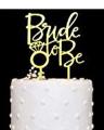 Bride to Be Cake Topper Golden Silver Color -  Acrylic Wedding Supplies Bride Cake Decoration Card Couple Cake Topper. 