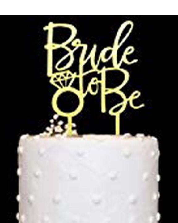 Bride%20to%20Be%20Cake%20Topper%20Golden%20Silver%20Color%20-%20%20Acrylic%20Wedding%20Supplies%20Bride%20Cake%20Decoration%20Card%20Couple%20Cake%20Topper%20-%20Image%203