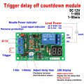 Timer Module DC12V LED Display Countdown Timing Delay Turn OFF Relay Switch. 