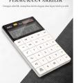 Modern Extremely Slim Calculator 1589 In White Color. 