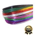 Pack of 50 PVC Coated Iron Stocking Wire For Nylon Stocking Flower DIY Handmade Artificial Flower Material - Length 80 cm. 