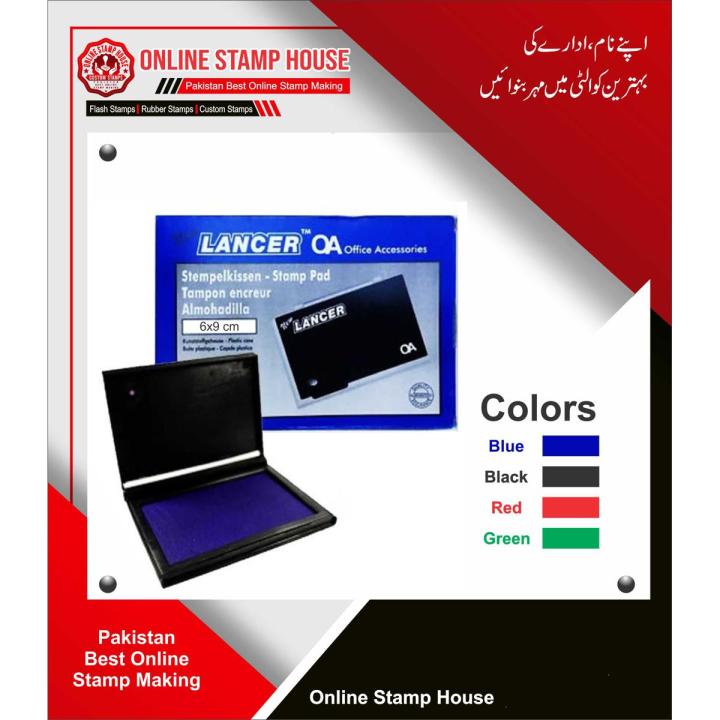 Stamp Ink Pad - Thumb Impression Pad, Ink Pad, Stamping pad for Office, Work, School, Home use. Available in Blue, Black & Red Ink Colors