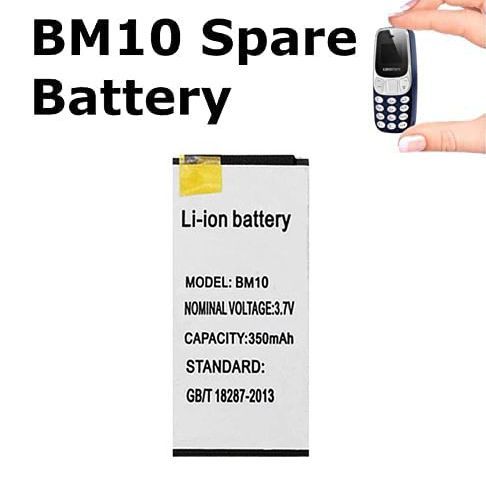 BM10 Mini Mobile Spare Battery Original 380mAH Battery for BM10 Small Finger Size Mobile Extra Strength Special Battery Nokia 3310 Style
