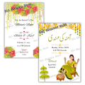 Customized 20/50 PCs Mehndi/Mayon invitation cards - wedding Invitation Cards. 