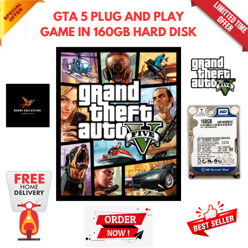 GTA 5 Plug And Play In 160GB Hard Disk For PC/Laptop