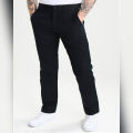 Black Cotton Men's Chino Slim Fit. 