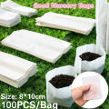 100Pcs/Pack Seedling Plants Nursery Bags Fabric Eco-Friendly Growing Planting Bags. 