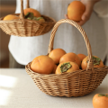 Wicker Basket Wicker Storage Basket with Handle, Gift Hamper Basket, Picnic Baskets, Kitchen Basket Small. 