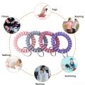 Matte Spiral Bracelet Keychain Cis Bracelets Stretchy Key Chain Wrist Cis Keyring Spring Key Holder for Gym Pool Yoga Sauna. 