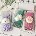 3D Squishy Cat Case For iPhone 5S SE 7 7 Plus Case Liquid Quicksand Glitter Silicone Case For iPhone 8 Plus Xs Xr 6s Cover Coque. 