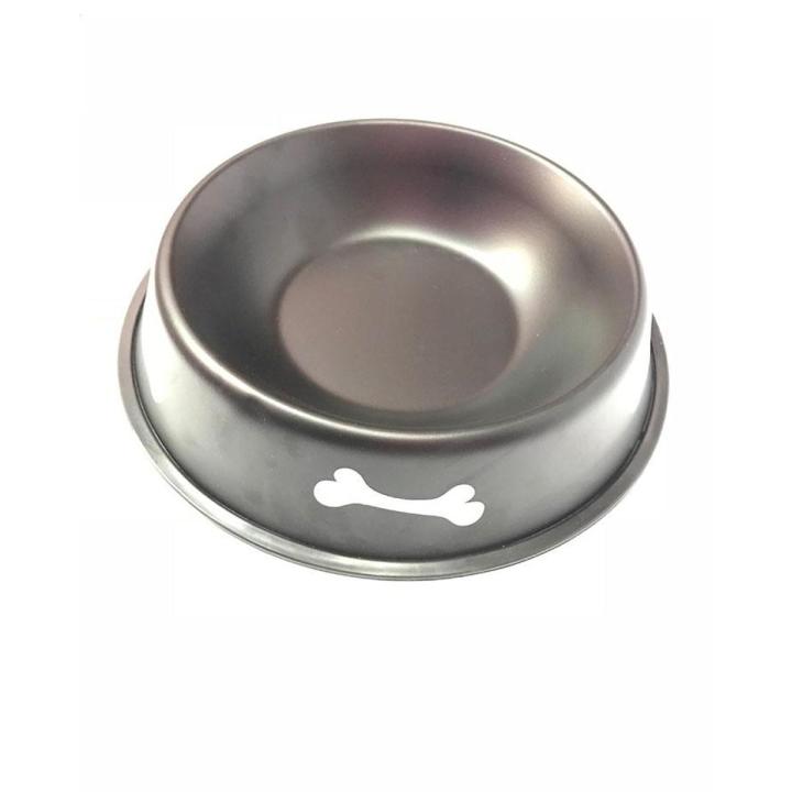 Pet Food Bowl (black print) L size