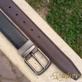 Double Sided Dotted Dress Leather Belt For Men. 