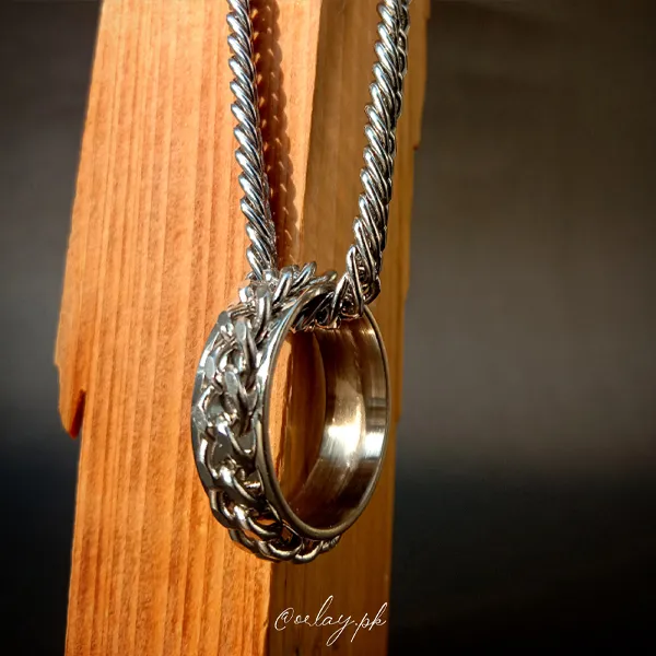 Stainless%20Steel%20Chain%20Ring%20Necklace%20For%20Men/%20Boys%20-%20Image%203