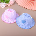 1PC Baby Hat Girl Summer Bucket Fisherman Hat for 3 to 12 Months Infant Girls Toddler Sun Hats Summer Flower Bow-knot Style. 