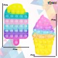 Pop It Ice Cream Combo Pack of 2 - Pop It ice cream Bubble Fidget Toy - Stress Reliever Silicone Popsicle - Pop Fidget Toy for Kids and Adults. 