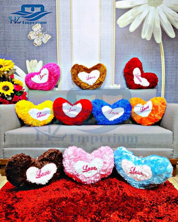 Heart Furr Cushion Cover Without Filling - BESTWOFY