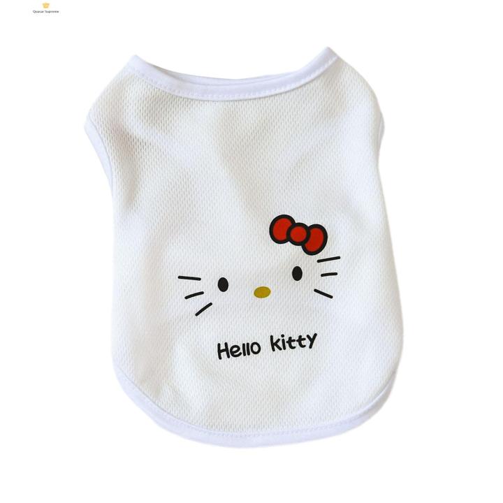 Quasar Cartoon Dog Vest Summer Pet Vest Breathable Cartoon Prints Comfortable Washable Dog Cat Pullover