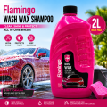 Flamingo Wash Wax Shampoo 2L – Ultra Shine Car Wash & Wax | Deep Cleaning + Gloss Protection Formula. 