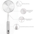 Stainless Steel Long Handle Round Mesh Strainer Drainer Sifter Colander Spoon Kitchen Tool. 