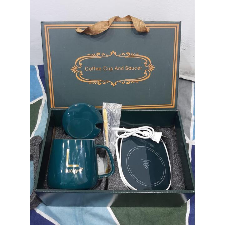 Electric Warmer with Elegant Ceramic Mug