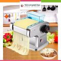 Techmanistan Electric Pasta Machine, Noodle Maker, Stainless Steel Pasta Maker Machine, Pasta Roller Machine, for Spaghetti Ravioli Home Use, Silver, 135W. 