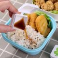 Set of 4 Cots and Cuddles Small Sauce Holders for Bento Lunches – Fun Mushroom Print Lid – Perfect for Kids’ Meals, Picnics, or Office Snacks. 