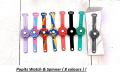 Pop it Spinner Watch, Rotating Push Bubbles Fidget Sensory Toy for Kids and Adults, Autism Special Needs Stress Relief Hand Finger Press Dimple Silicone Adjustable Bracelets. 