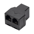 2PCS RJ11 Telephone Cable Splitter 15cm Cable 6P4C 2 Ports Telephone Cable Splitter Adapter Easy Install Easy to Use. 