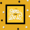 Frame for Home & office with Motivational Quotes - Black Color PVC. 