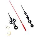 Silent DIY Clock Mechanism Battery Powered Quartz Wall Clock Movement with Black and Red Needle Hands for Clock Replacement Kits. 