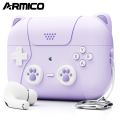 (Only Case) ARMICO AirPods Pro 2 Case 2022, AirPods 3 Case 2021,  Soft Silicone Skin Cover Shock-Absorbing Pink Protective Case for AirPods Pro 2nd Generation Case, Pink Cat Design Case for Airpods pro. 
