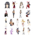 10/30/50pcs/pack Seishun Buta Yarou wa Bunny Girl Senpai no Yume wo Minai Anime Stickers For Furniture Wall Desk Box Motorcycle. 