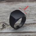 Stylish Black Punk Titanium Square Ring For Men. 