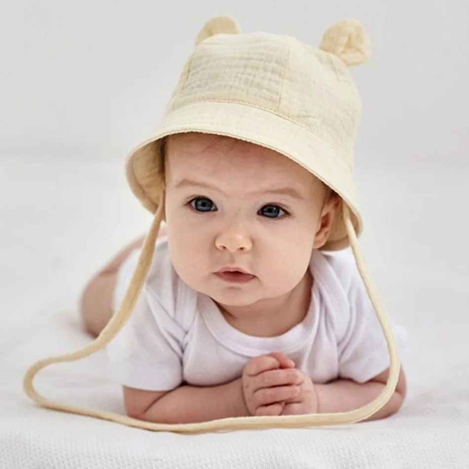 Infant bucket hat with strap deals