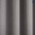 Jacquard Curtains Set, Lined Eyelet Curtains for Room - Diamond Texture Charcoal Grey - Pack of 2. 