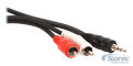 Branded New 3.5mm PC Aux Stereo To Dual 2 RCA Audio Cable MaleMale 5 Meters. 