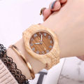 LM Fashion Creative Simple Wood Grain Men's Leisure Watch Quartz Wrist Watch.