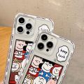 Olige Case For Realme 9i C35 C31 C25s C25 C21Y C21 C20 C20A Narzo 30A 20 8 7 Pro C17 C15 C12 C11 C2 X50 X7 Pro X60 7i 6 5 5i 5s XT Cartoon Trend Straight Edge Shockproof Tpu Cute Snoopy Couple Soft Phone Cover. 