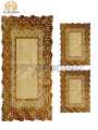 3pcs center table dressing table and side Table Mat Golden  Large pcs size(15×36) And small 2pcs size(12×18) Inches material vinyl soft plastic Premium. 