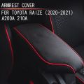 Car Center Console Lid Armrest Box Leather Protective Cover Cushion Pad for Toyota Raize 2020-2022. 