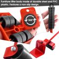 5 in 1 Furniture Moving Tool Heavy Object Mover Furniture Transport Lifter & Furniture Slides Moving House Cabinet Sofa Bed Desk 4 Wheeled Mover Roller 1 Wheel Bar Hand Tools Set (5 in 1) Heavy Furniture Move Tool. 