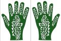 Mehndi stickers Mehndi stencils Mehndi Designs (1 pair)s. 
