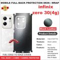 INFINIX ZERO 30 4G FULL BACK 360 premium Protection Skin Wrap full cover Premium Quality. 