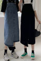 Women's dress Loose Large Size Denim Suspenders Vestidos Feminio All-match Sleeveless Square Collar Long Dresses Plus Size 5X. 